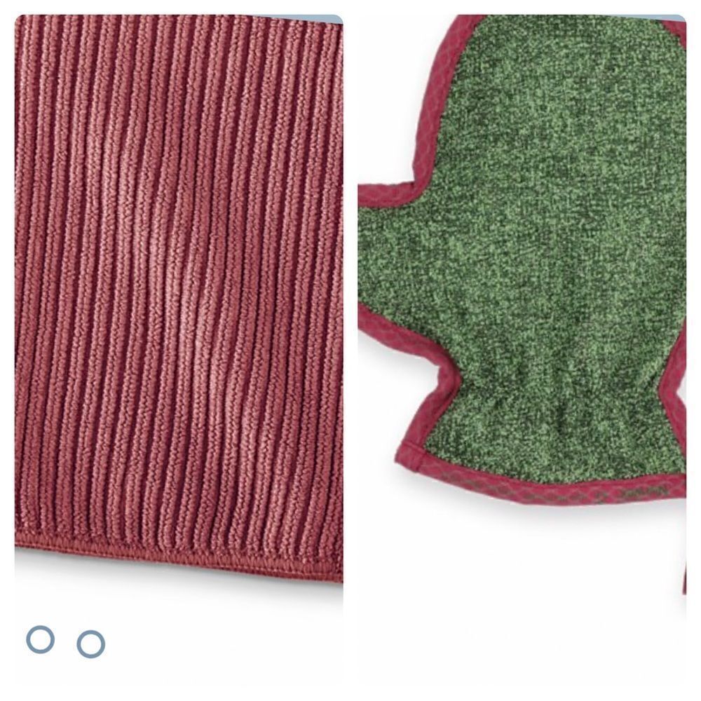 Norwex Veggie and Fruit Scrub Mitt LE and Kitchen Cloth set of 2 NWOT